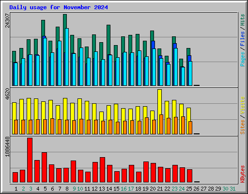 Daily usage for November 2024