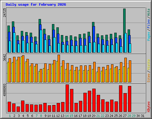 Daily usage for February 2026