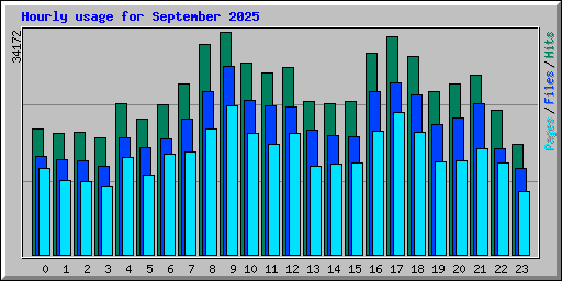 Hourly usage for September 2025